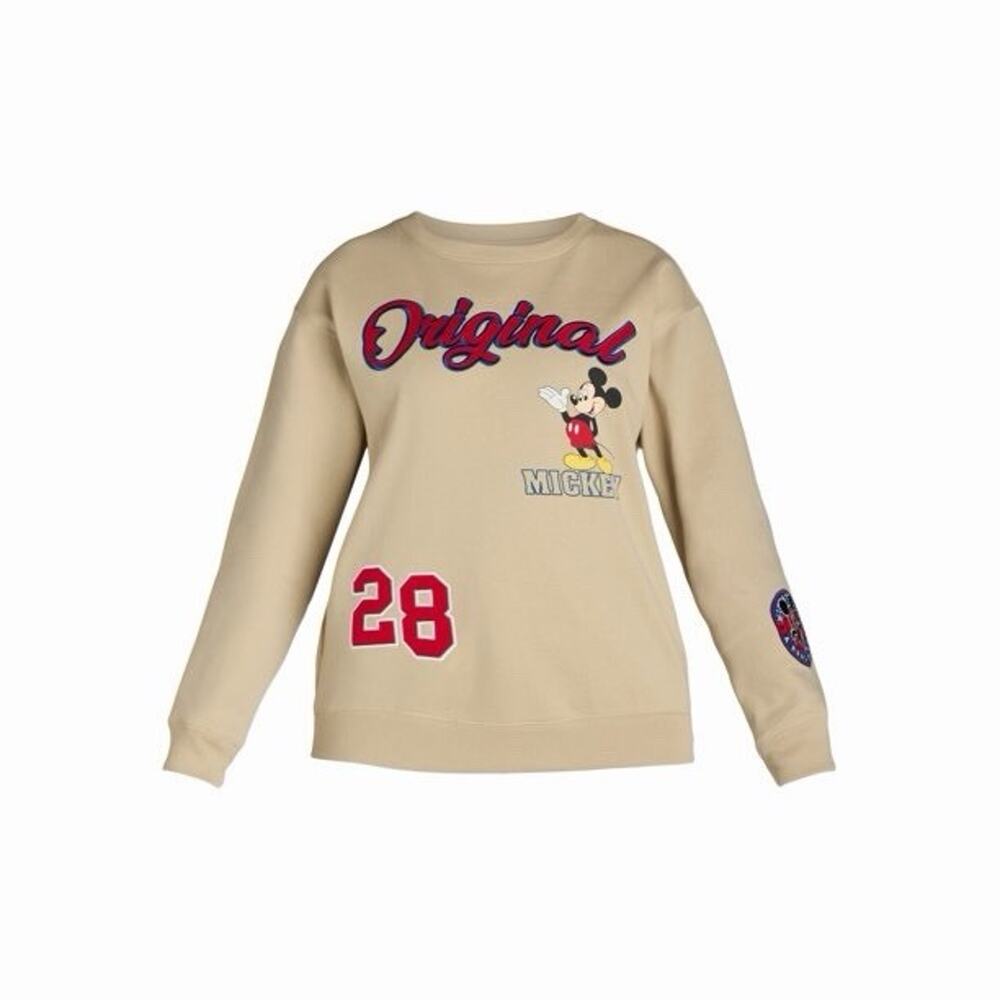 Mickey Mouse Walt Disney World Sweater Sweatshirt Mickey Inc Tan Size L Spellout